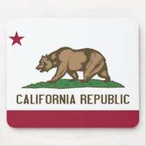 Mouse pad with Flag of California State - USA