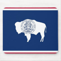 Mouse pad with Flag of Wyoming State - USA