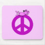 Mouse peace symbol mouse pad