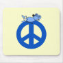 Mouse peace symbol mouse pads