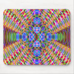 Mousemat Abstract Psychedelic Design, Red Blue Mouse Pad