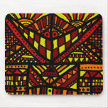 Mousemat, Abstract Smile Orange Yellow Maroon Red Mouse Pads