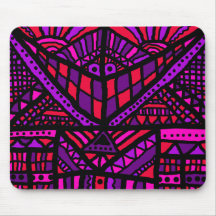 Mousemat, Abstract Smile Red Purple Pink Mousepad