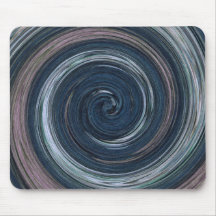 Mousemat Dark Blue Abstract Spin Twist Circle Mousepads