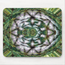 Mousemat Dark Green Yellow Abstract Design Mouse Pad