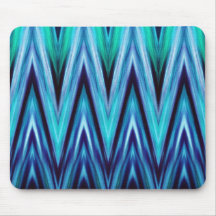 Mousemat Teal Blue Abstract Zigzag Design Template Mouse Pad