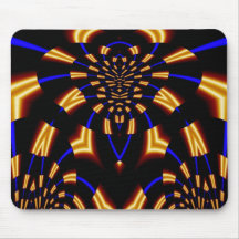 Mousepad Abstract Spider Blue Gold