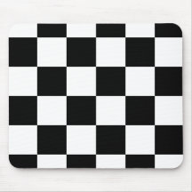 Mousepad checkered noir et blanc tapis de souris
