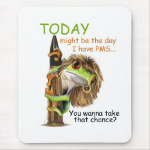 Mousepad de avertissement d'une femme tapis de souris