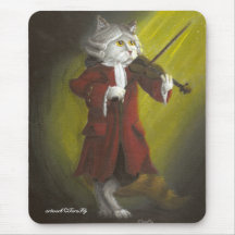 Mousepad de chat de violoniste tapis de souris