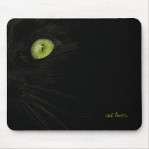 Mousepad de chat noir tapis de souris