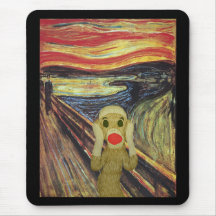 Mousepad de cri perçant de singe de chaussette tapis de souris
