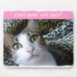 Mousepad de yeux verts de chat tapis de souris
