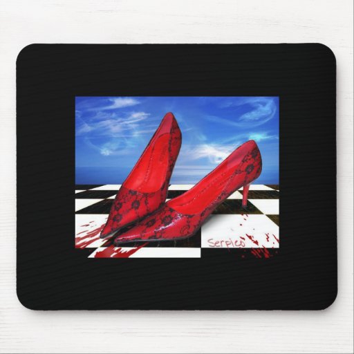 Mousepad-Designed Shoe Grunge, Gothic