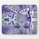 Mousepad d'imaginaire avec des cygnes tapis de souris