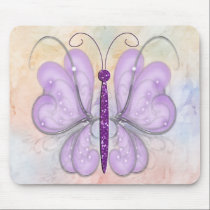 Mousepad-Enchanted Butterfly Purple mousepads