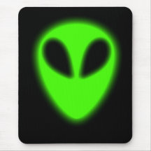 Mousepad étranger vert rougeoyant tapis de souris