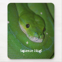 Mousepad Exotic Coiled Green Snake Sqeeze Hug Card
