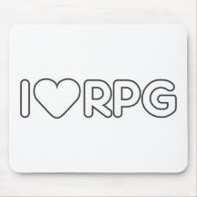 Mousepad I Love RPG - Bom é jogar RPG