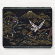 Mousepad japonais de scène tapis de souris