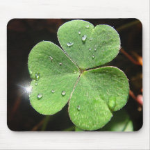 Mousepad leuchtendes Kleeblatt