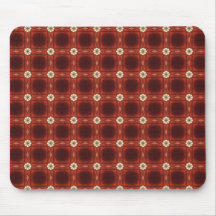 Mousepad Maroon Tan Red Plaid Pattern Mousemat