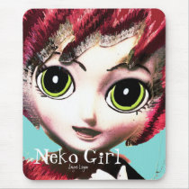 Mousepad, Neko Girl 1 (Digital Art)