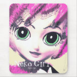 Mousepad, Neko Girl Pink (Digital Art)