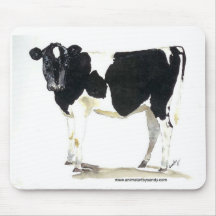 mousepad noir et blanc de vache tapis de souris