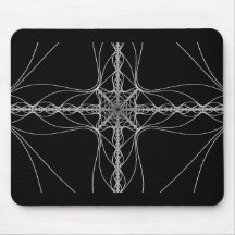 Mousepad noir et blanc tapis de souris