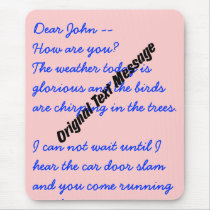 Mousepad - Original Text Message