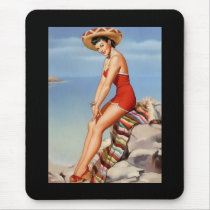Mousepad Pin up Girls Art Vintage Retro