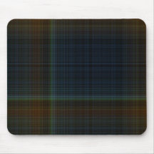 Mousepad, Plaid, Earth tones, blue, brown