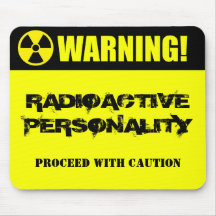Mousepad radioactif de personnalité tapis de souris