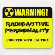 Mousepad radioactif de personnalité tapis de souris