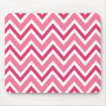 Mousepad rose de motif de chevron de zigzag tapis de souris