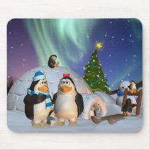 Mousepad/tapis de souris de Noël avec Penguines
