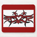 Mousepad tribal de coeur tapis de souris
