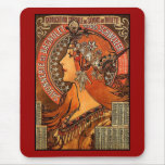 Mousepad Vintage Art Alfons Mucha F Champenois