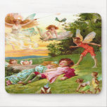 Mousepad-Vintage Valentine's Fairy elves love