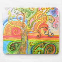 Mousepad with Colourful Psychedelic Design