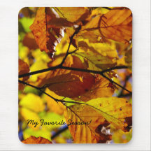 Mousepad with Fall Foliage Design