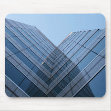 Mousepad with reflecting skyscraper
