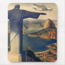 Mousepad with Vintage Rio de Janeiro Print