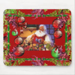Mousepad Xmas Vintage Christmas Santa Red