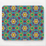 Mousepads with bright colorful repeat patterns