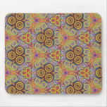 Mousepads with bright colorful repeat patterns