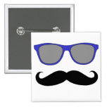 Moustache and Blue Sunglasses Humour Pin