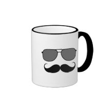 moustache and glasses coffee mugs