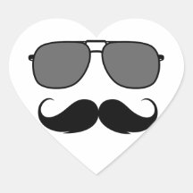 moustache and glasses stickers